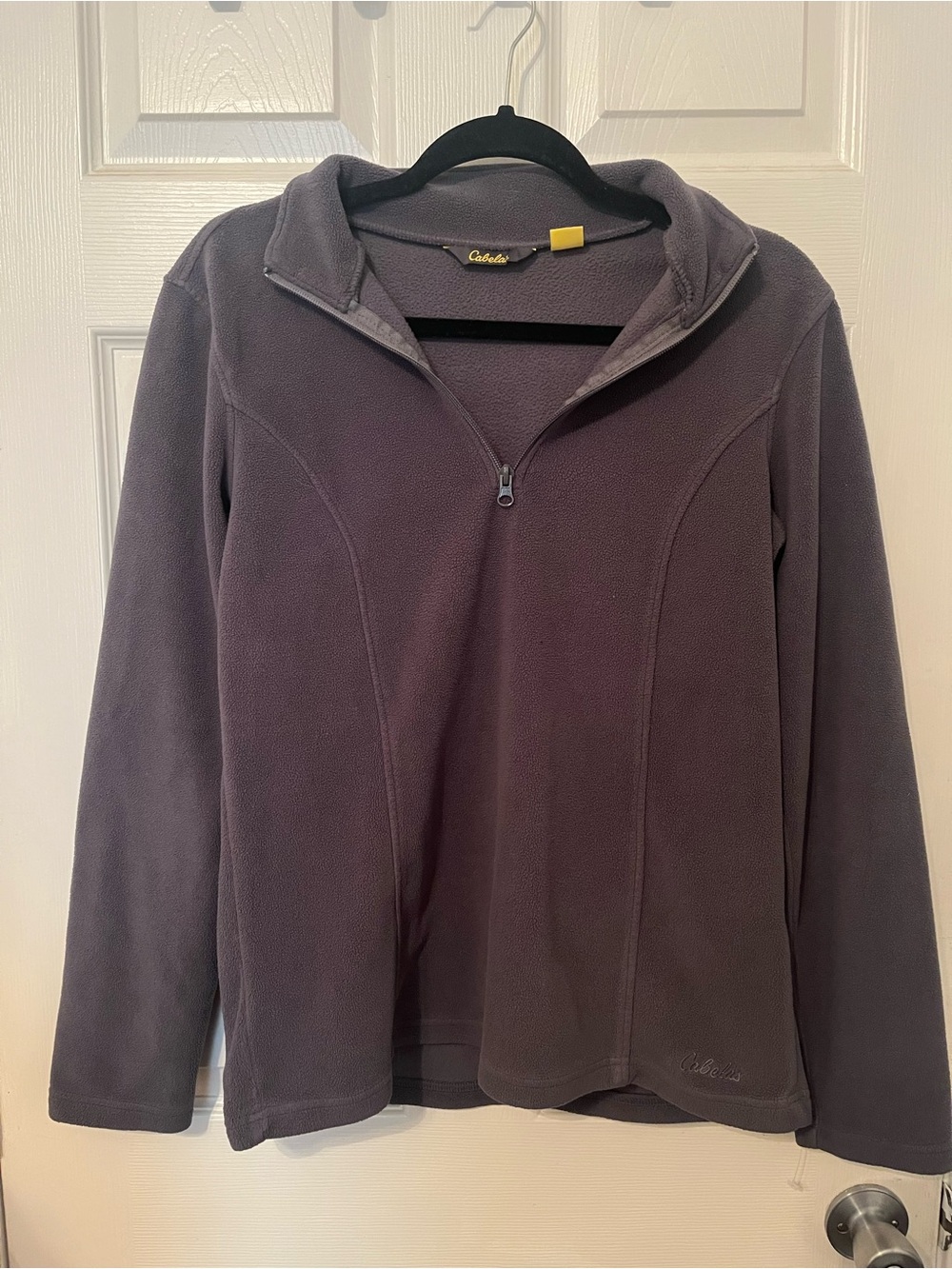 Cabela's Women's Small Gray Fleece Quarter-Zip Jacket Gorpcore Outdoor Cozy